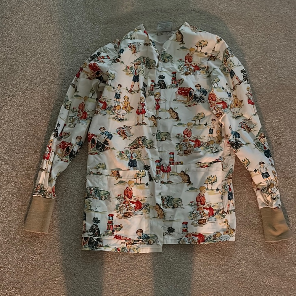 Working Scrubs by White Swan with Beautiful Puppies & Children Prints